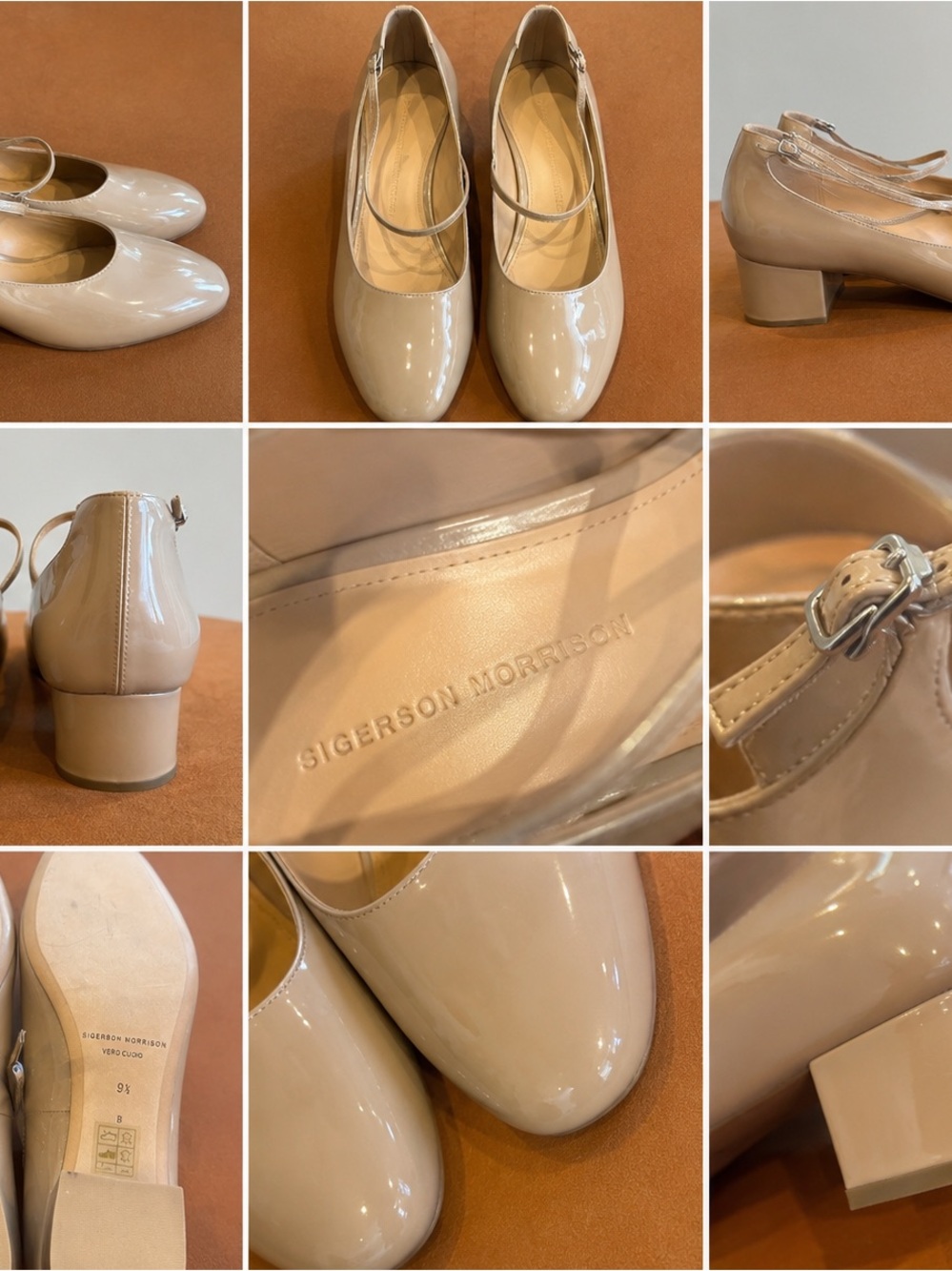 Sigerson Morrison Nude Patent Leather Mary Jane Block Heel Pumps Sz 9.5B
Jelly